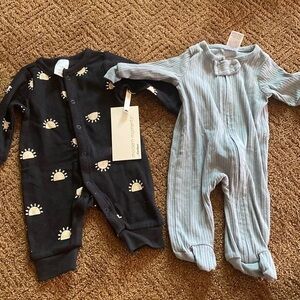 Modern moments footie and coverall